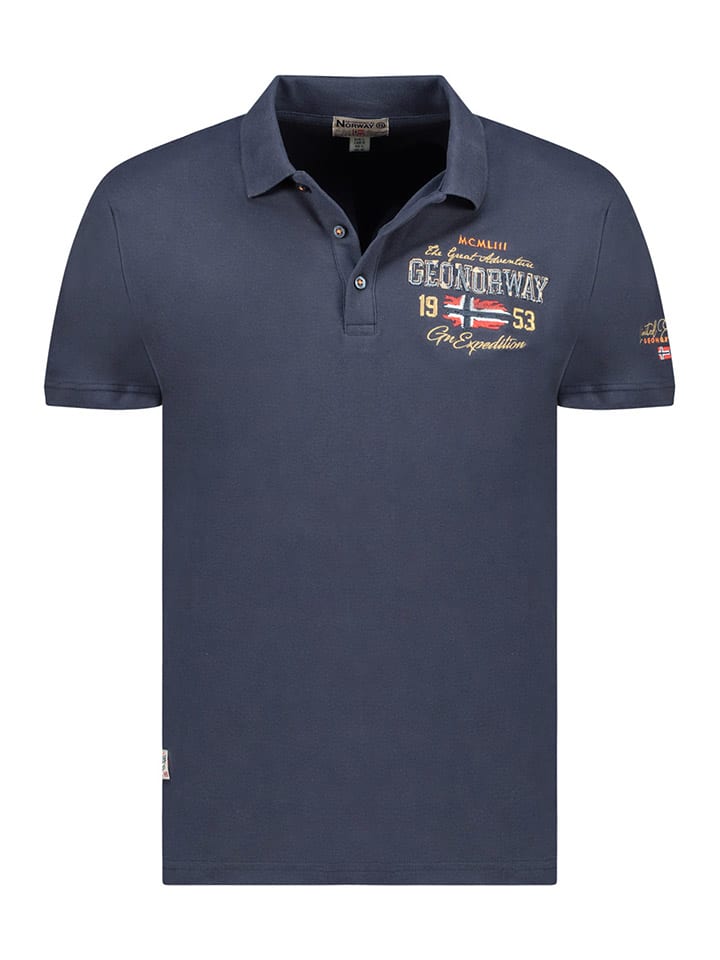 

Футболка поло Kapuccino Geographical Norway, темно-синий