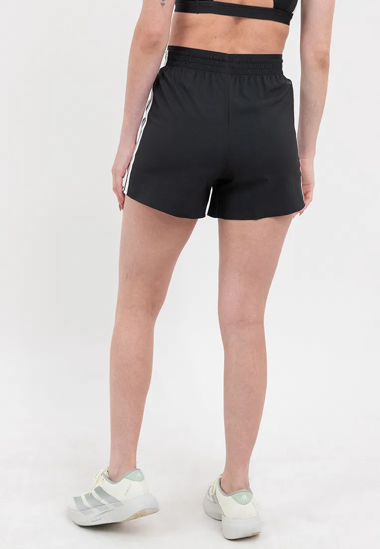 Шорты тренировочные, 3-Stripes Woven, Workout Essentials Adidas, белый/черный — фото 2