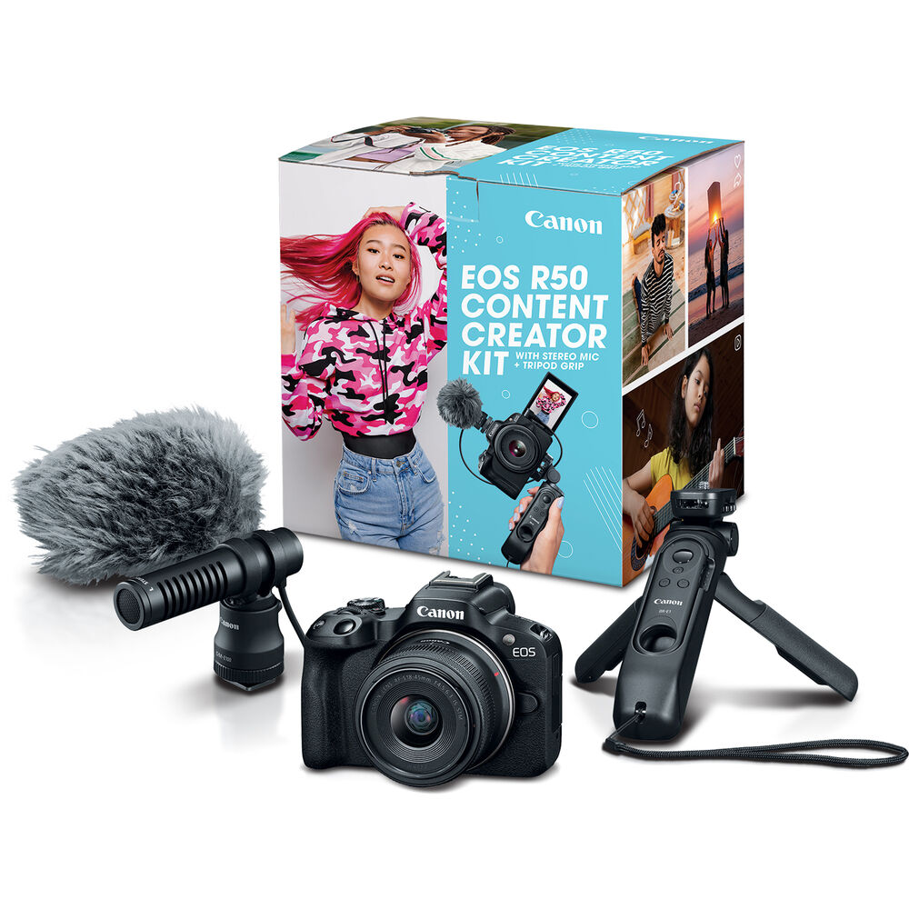 

Беззеркальная камера Canon EOS R50 Content Creator Kit 5811C059