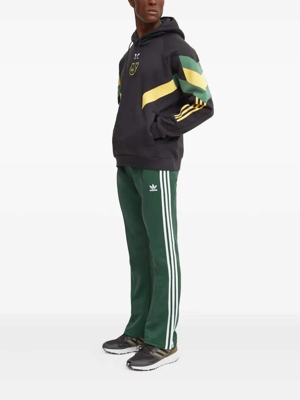 Спортивные брюки с полосками 3-Stripes Adidas, зеленый — фото 2