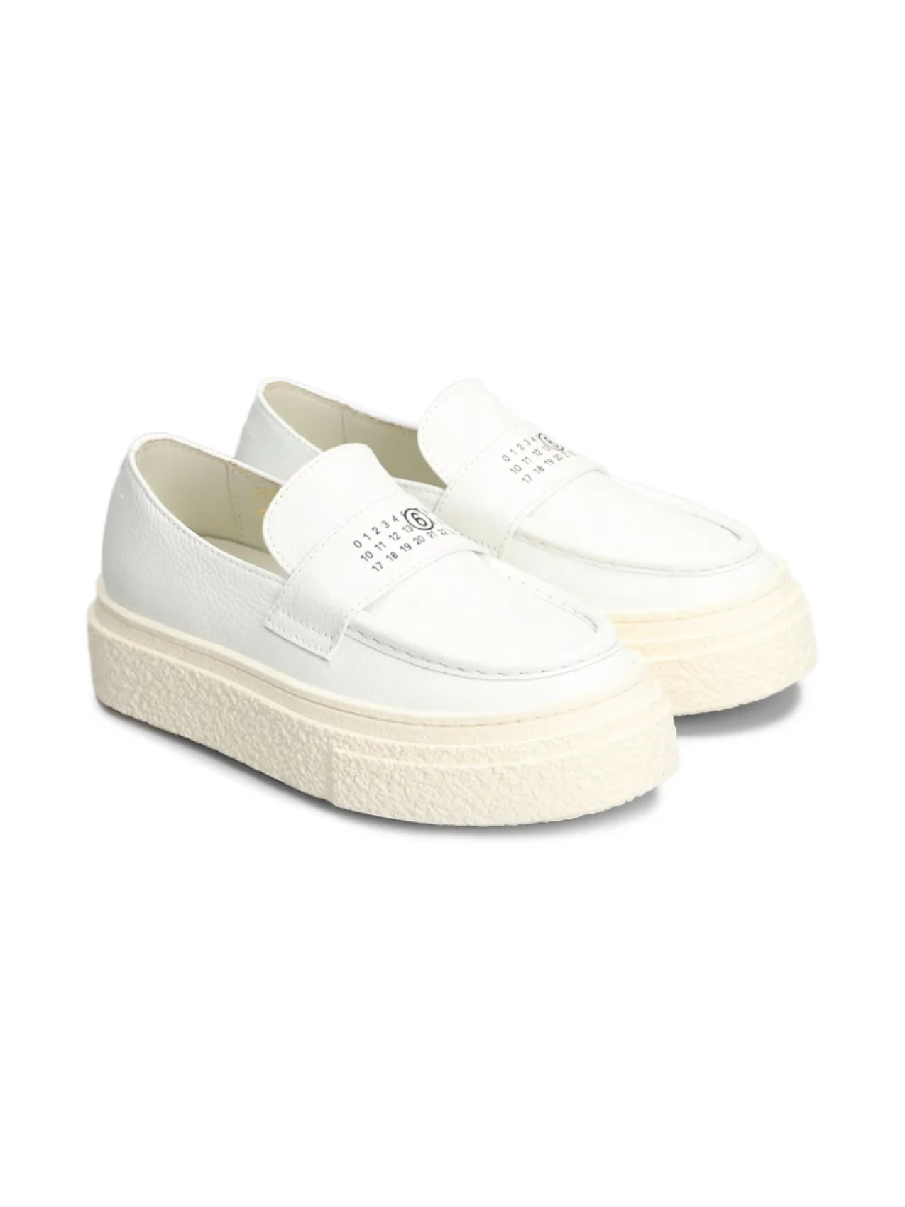 

Кожаные мокасины MM6 Maison Margiela Kids, белый