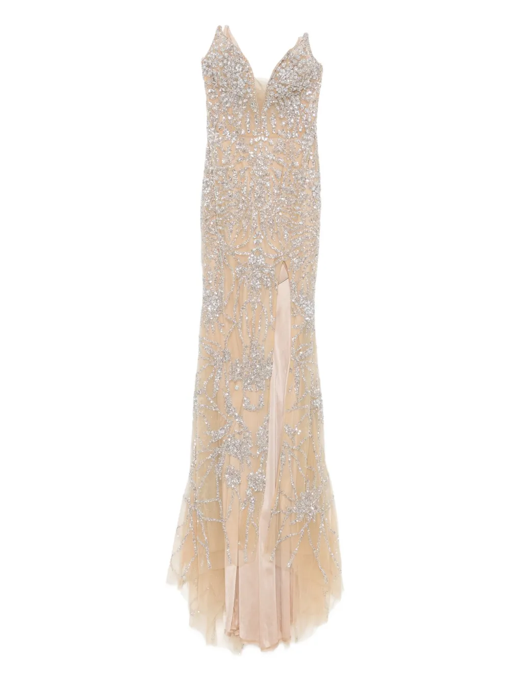 

Платье макси с V-образным вырезом Holland & Holland, нейтральный