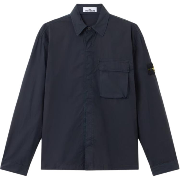 

Рубашка с нагрудным карманом STONE ISLAND, marine синий