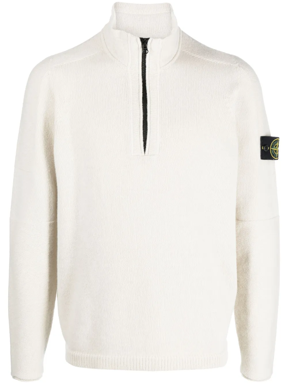 

Толстовка на молнии с логотипом Compass Stone Island, нейтральный