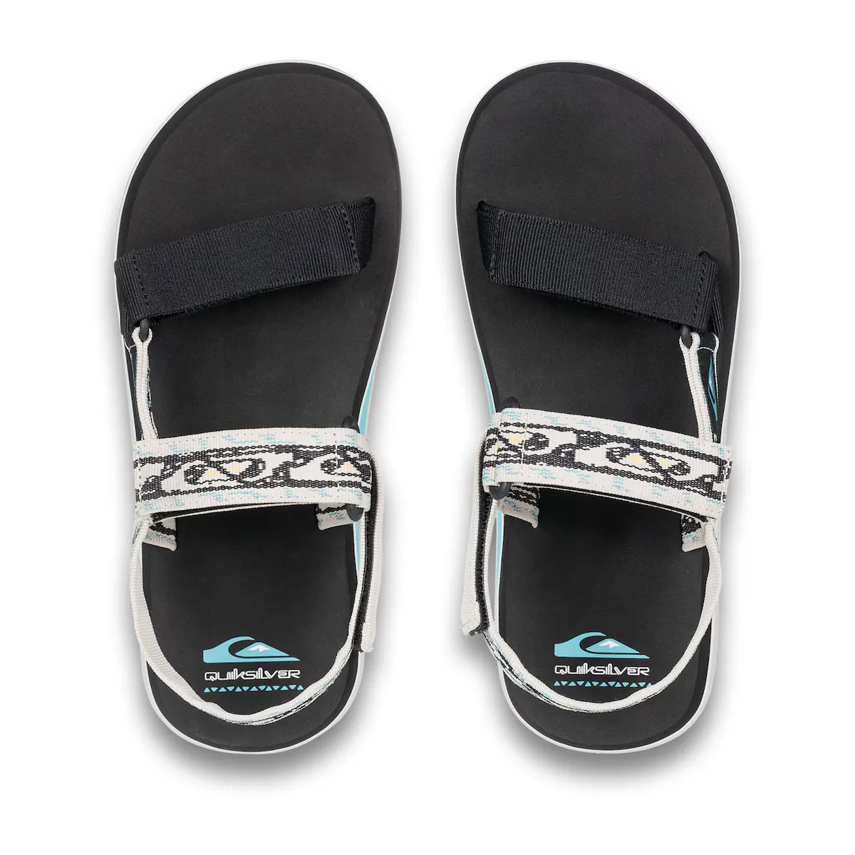 Мужские сандалии Quiksilver в клетке обезьяны, чёрный — фото 3