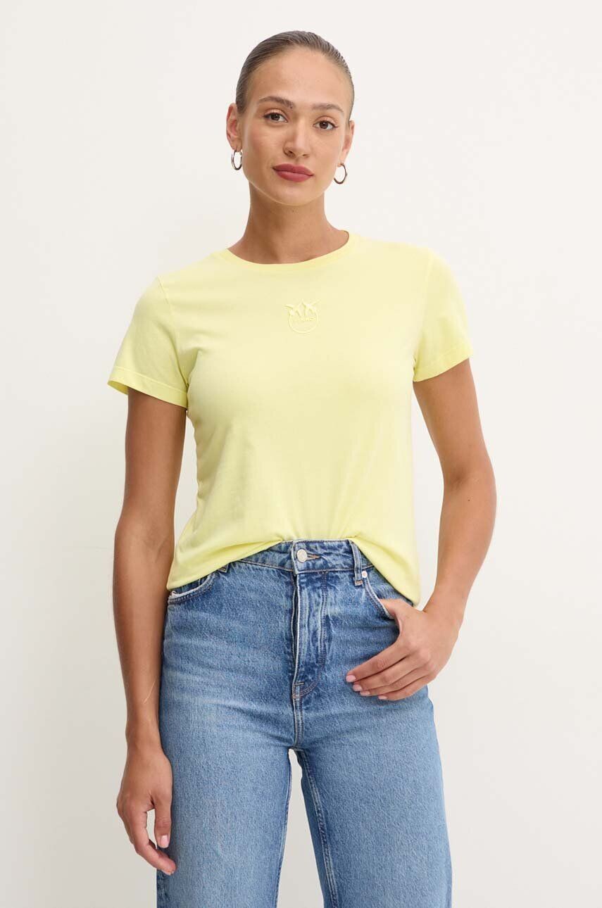 

Футболка Pinko из хлопка, желтый