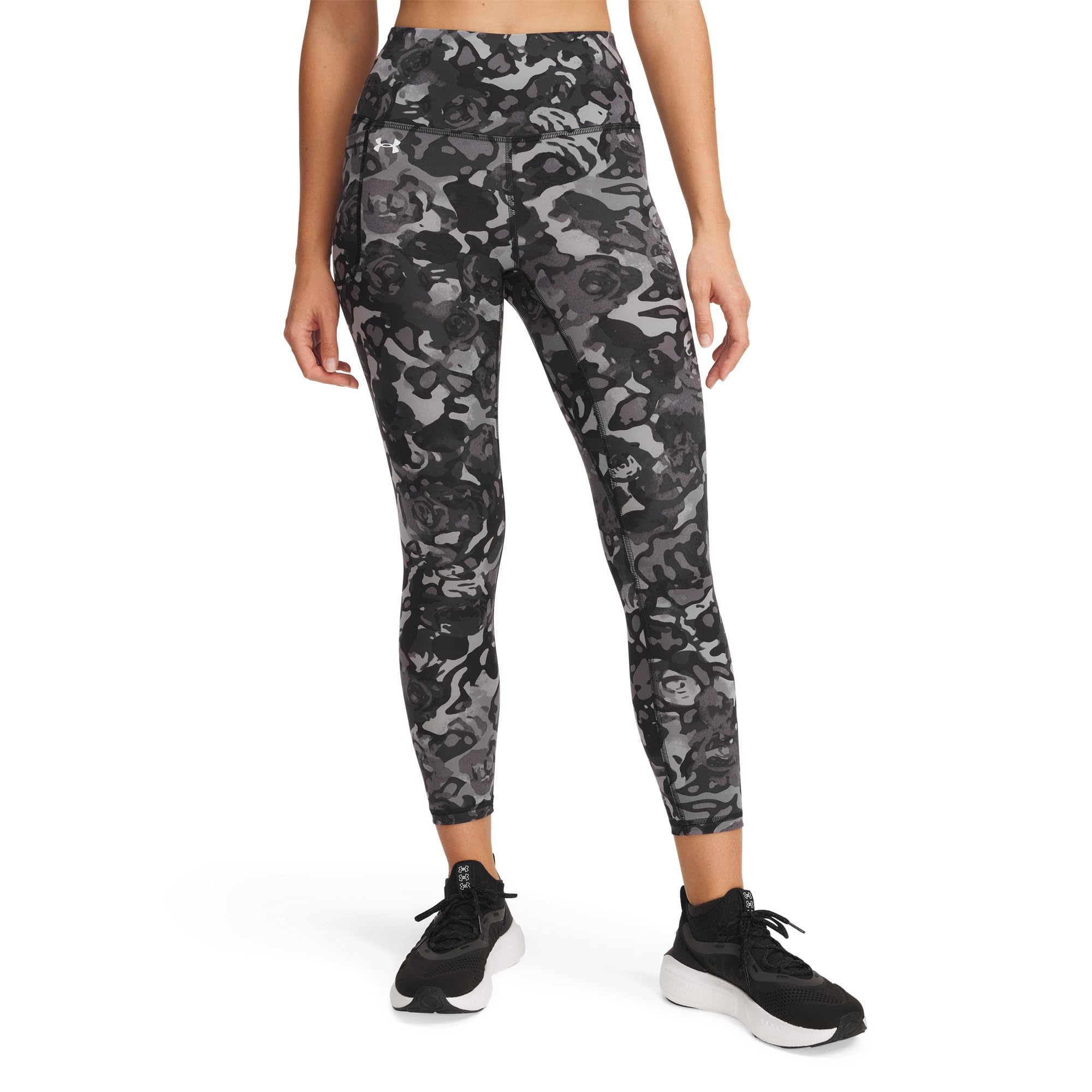 

Брюки Under Armour Motion Print Ankle Leggings, Black/Titan Gray/White
