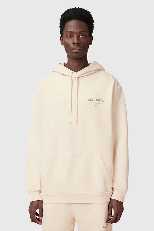 

Хлопковая толстовка UNDERGROUND Allsaints, бежевый