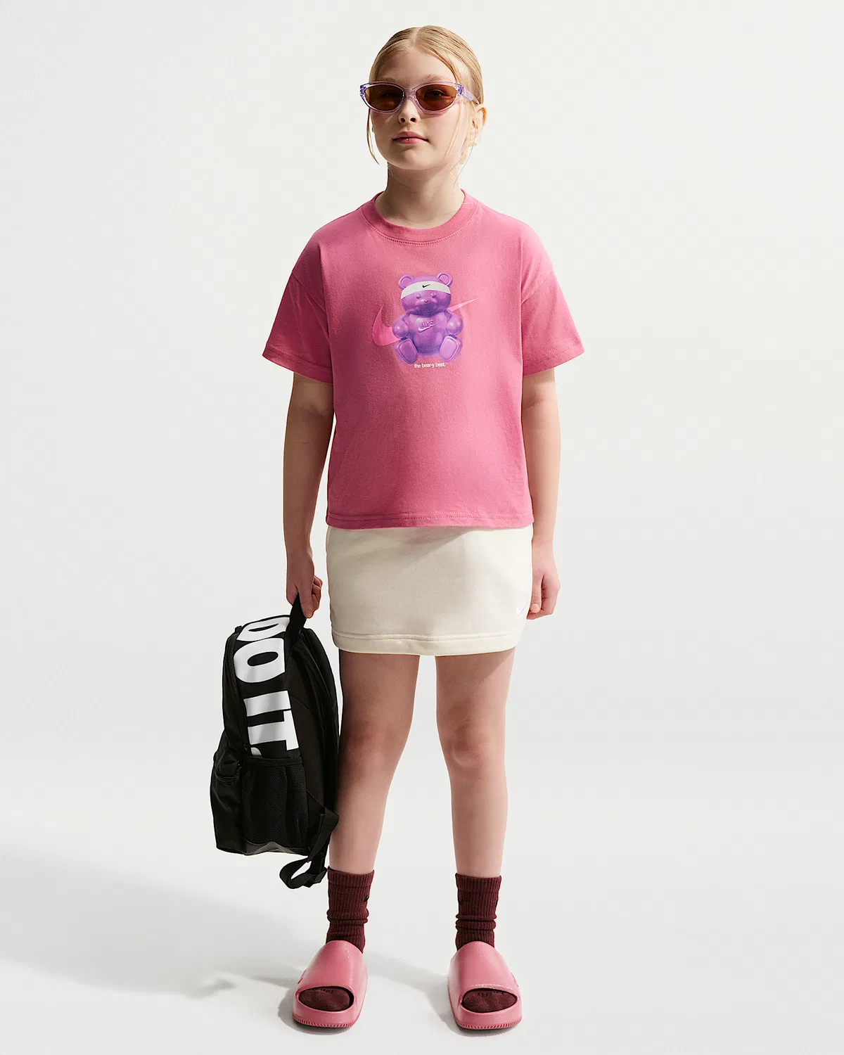 Детская футболка Nike Sportswear Boxy, Peony — фото 4