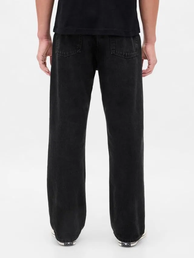 Джинсы свободного кроя GAP, Black Wash — фото 3