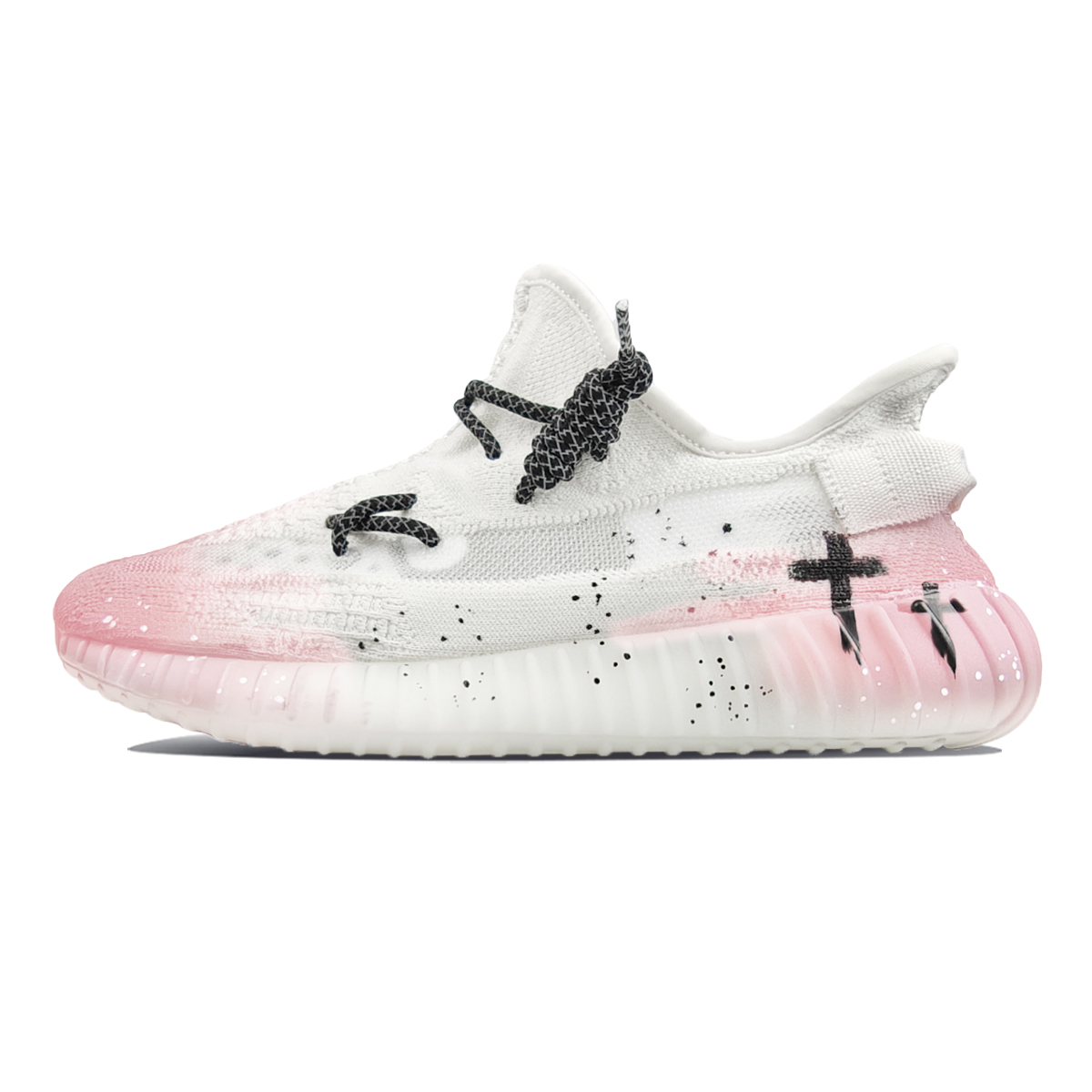 Adidas Originals Низкие повседневные кроссовки Yeezy Boost 350 V2, устойчивые к истиранию, унисекс, белые, розовые