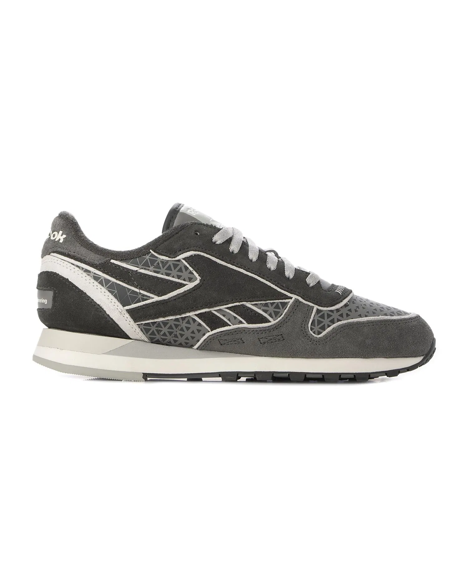 Унисекс кожаные кроссовки CLASSIC LEATHER Reebok серые — фото 2