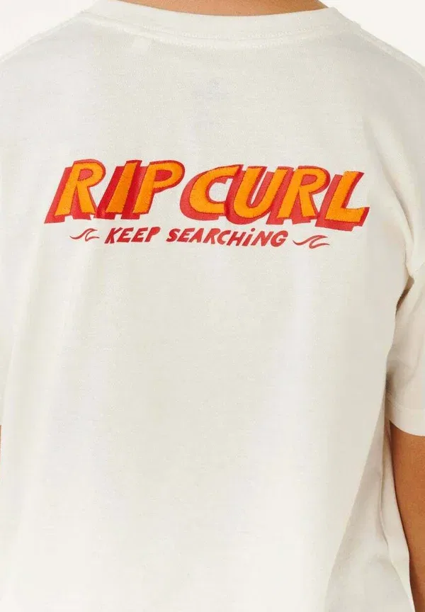 Футболка с коротким рукавом Eternal Shred Logo Print T-Shirt Rip Curl, цвет кость — фото 3