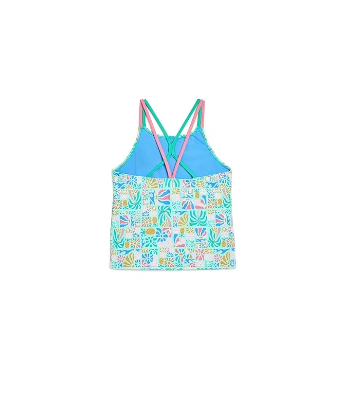 Купальник-танкини двухкомпонентный с тонкими бретелями Speedo Kids, Marine Green — фото 2