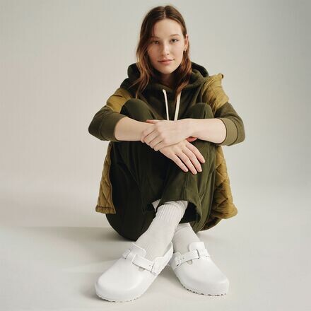 Женские сабо Birkenstock Boston EVA с круглым носком, белый