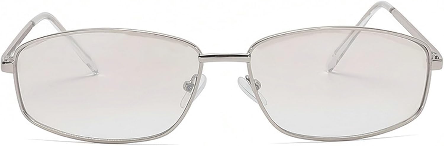 

Винтажные прямоугольные солнцезащитные очки для женщин, стильные линзы с градиентом, квадратная форма, модные, роскошные, металлическая оправа, защита от ультрафиолета UV400 mincl, Silver