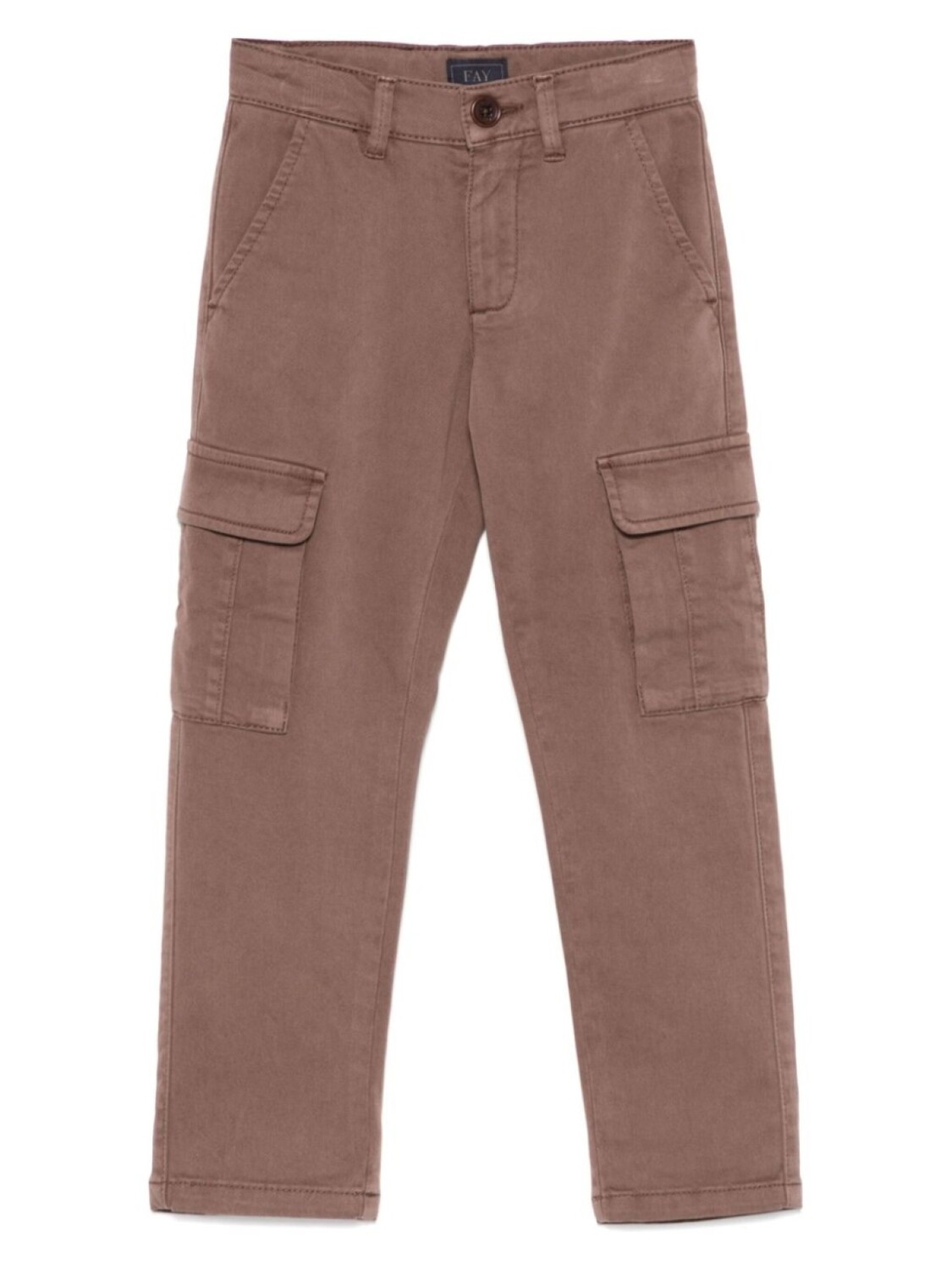 

Брюки-карго прямого кроя Fay Kids, коричневый