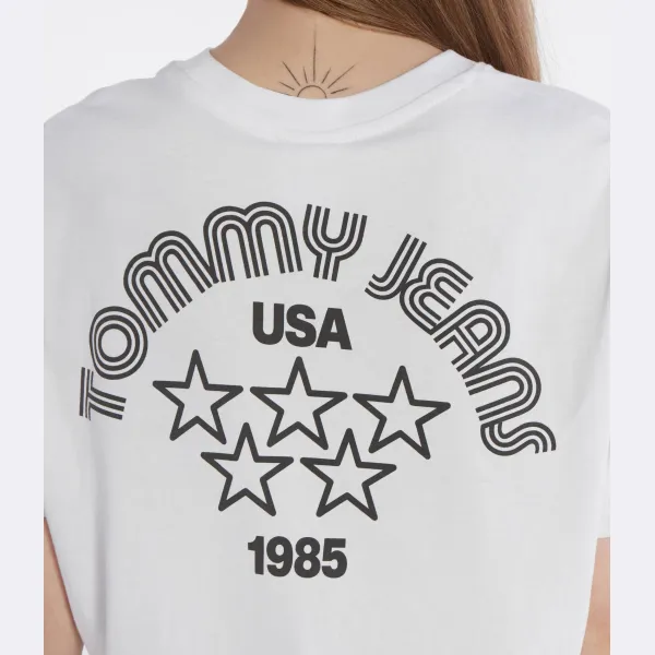 Футболка свободного кроя Bxy в стиле ретро Tommy Hilfiger, белый — фото 4