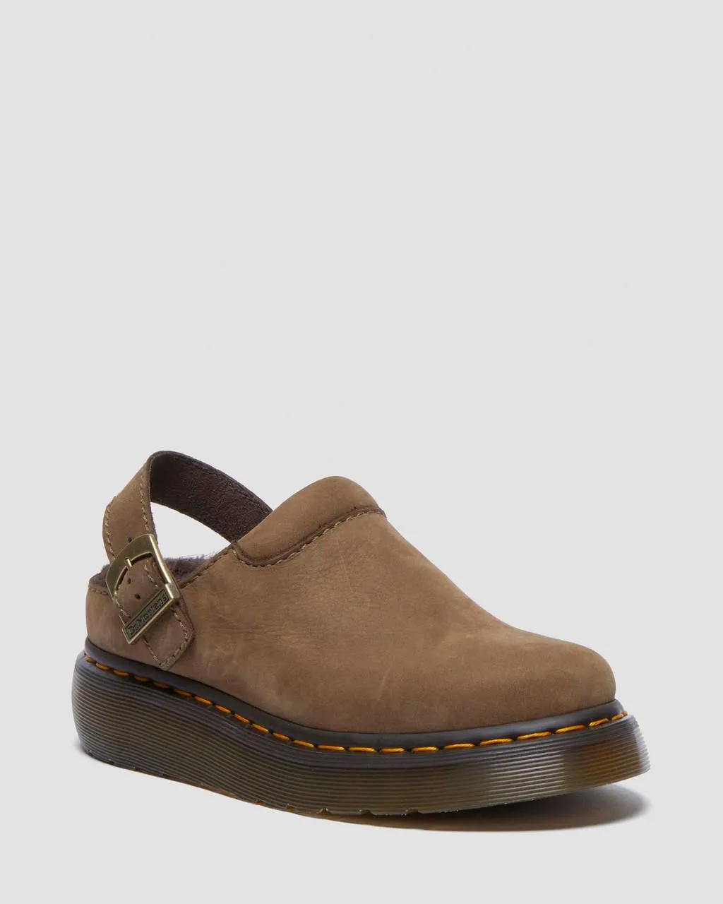 

Мюли Dr. Martens Laketen из мягкой ткани с ремешком на пятке, цвет Khaki — Buttersoft Wp