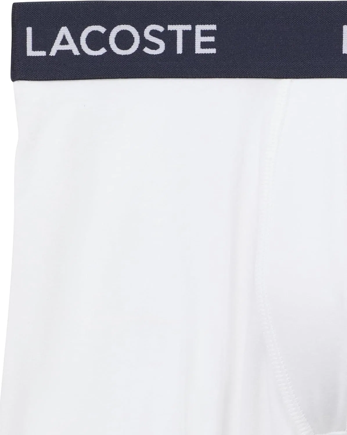 Боксеры хлопковые с эластаном Lacoste, белые — фото 3