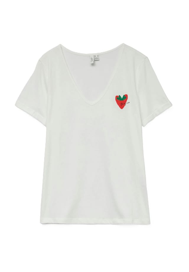

Хлопковая футболка Vero Moda, белый
