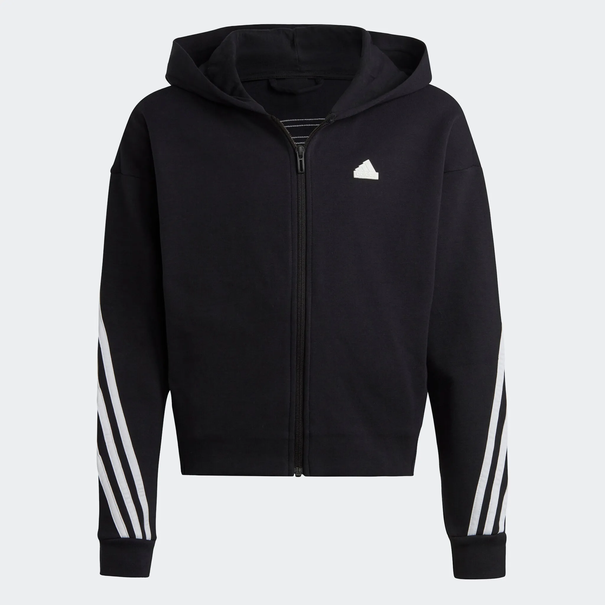 

Толстовка с капюшоном adidas Sportswear «G FI 3S FZ», черный/белый