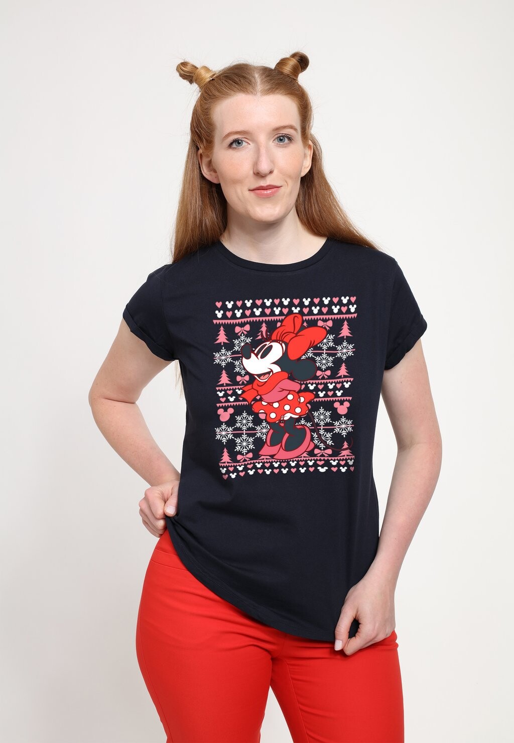 

Футболка с принтом MICKEY CLASSIC MINNIE WINTER SWEATER Henry Tiger, темно-синий