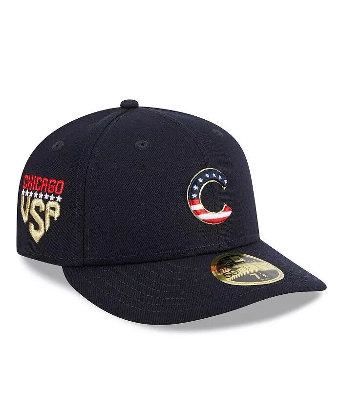 

Мужская темно-синяя шляпа Chicago Cubs 2023, низкопрофильная, 59FIFTY, Четвертое июля New Era