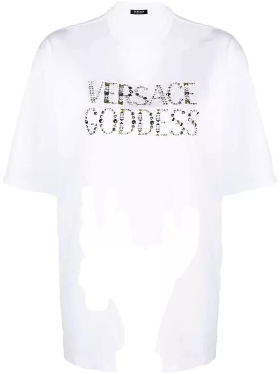 

Футболка с принтом goddess Versace, белый