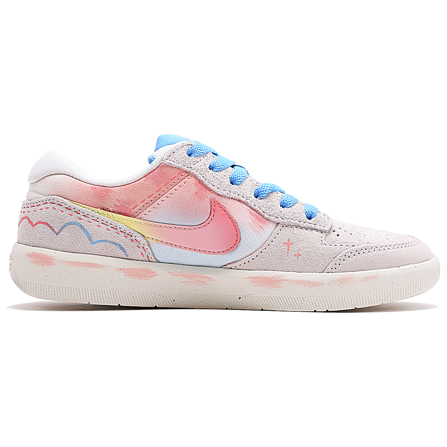 

Кроссовки Nike SB Force 58 Skateboarding Shoes Unisex Low-top White/pink, белый