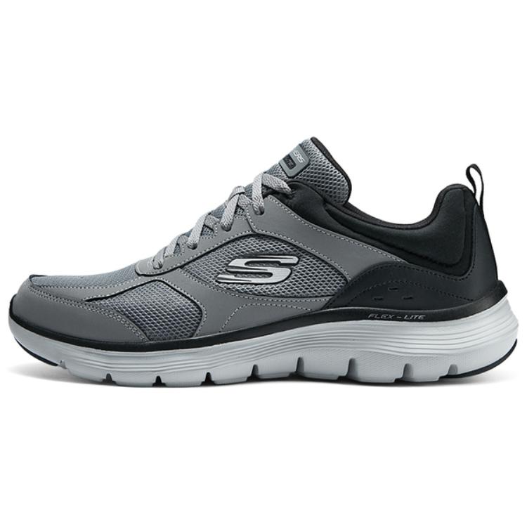 

Skechers Низкие беговые кроссовки мужские черно-серые, цвет Black Gray