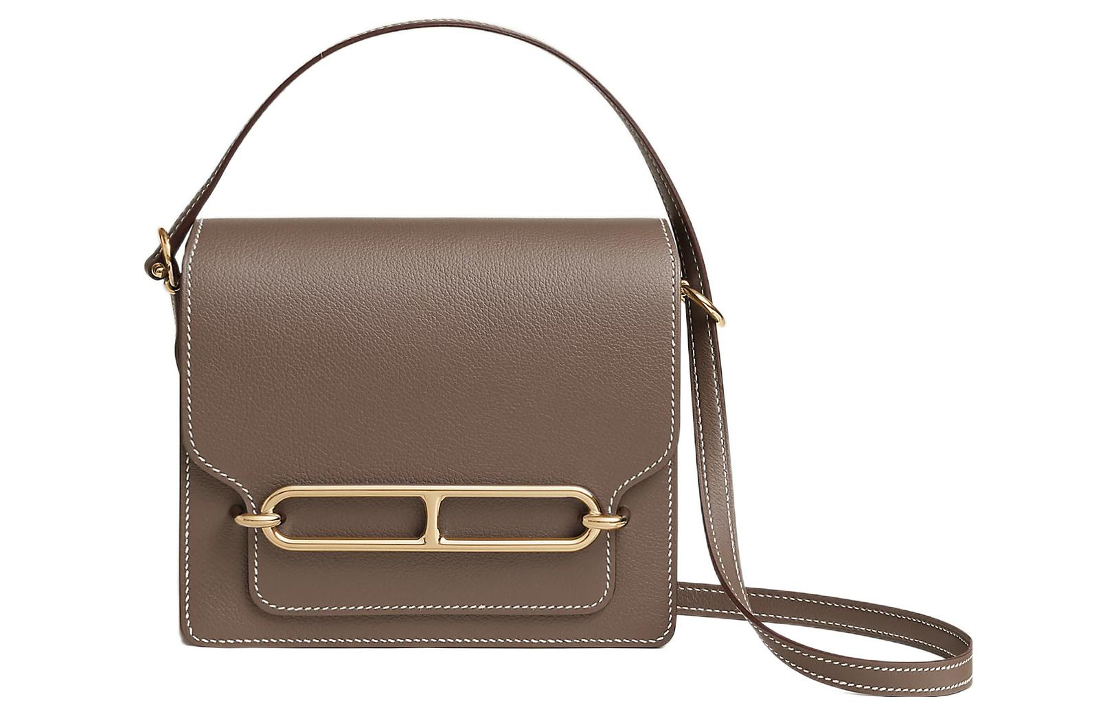 

HERMES Рюкзак Roulis Evercolor из телячьей кожи с отделкой свиной нос мини женский 18 цвет слоновая кость серый