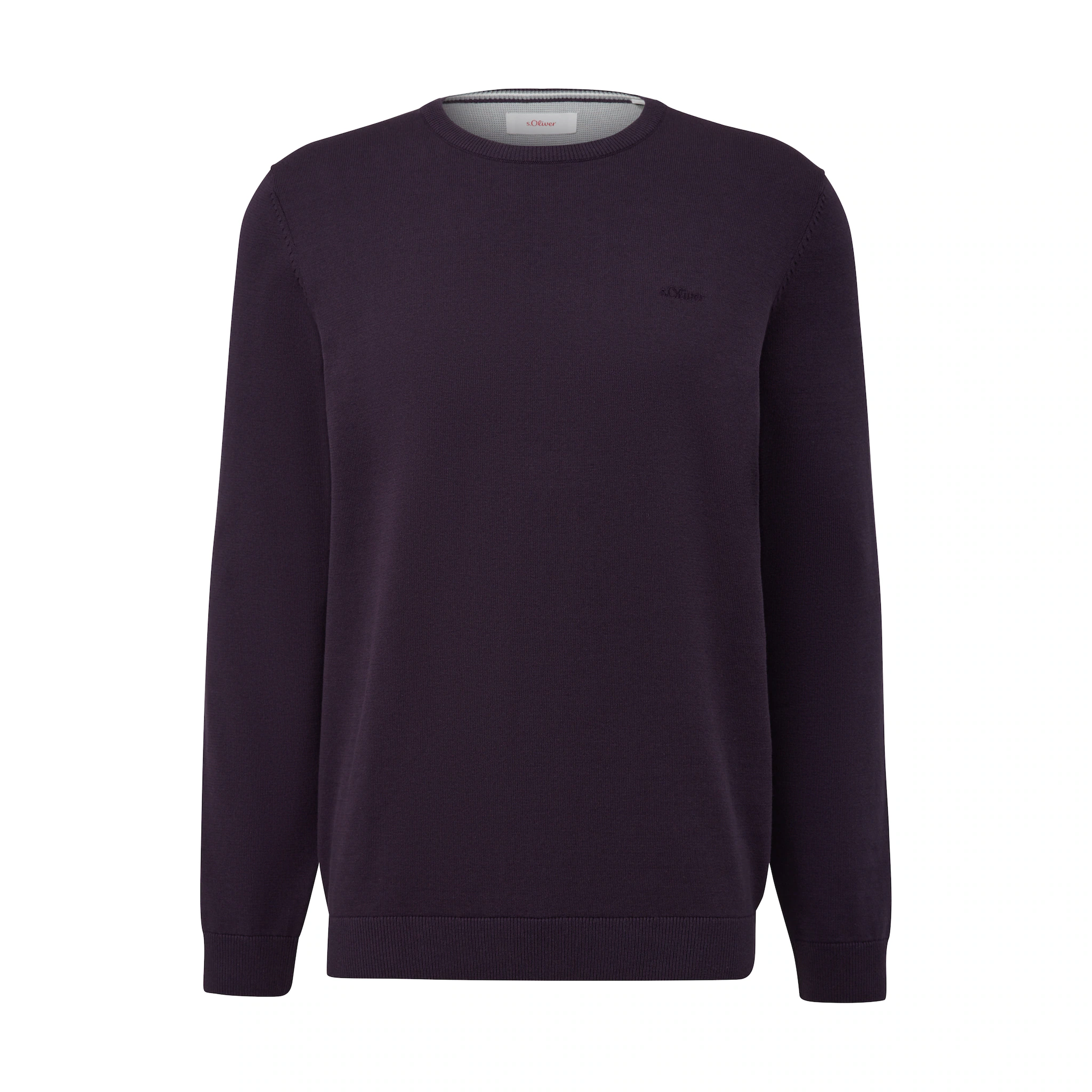 

S.Oliver вязаный свитер с вышивкой логотипа, цвет Aubergine