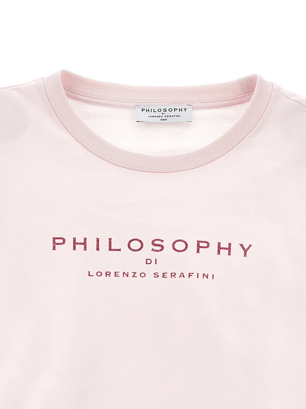 Футболка с логотипом Philosophy Di Lorenzo Serafini Kids, розовый — фото 3