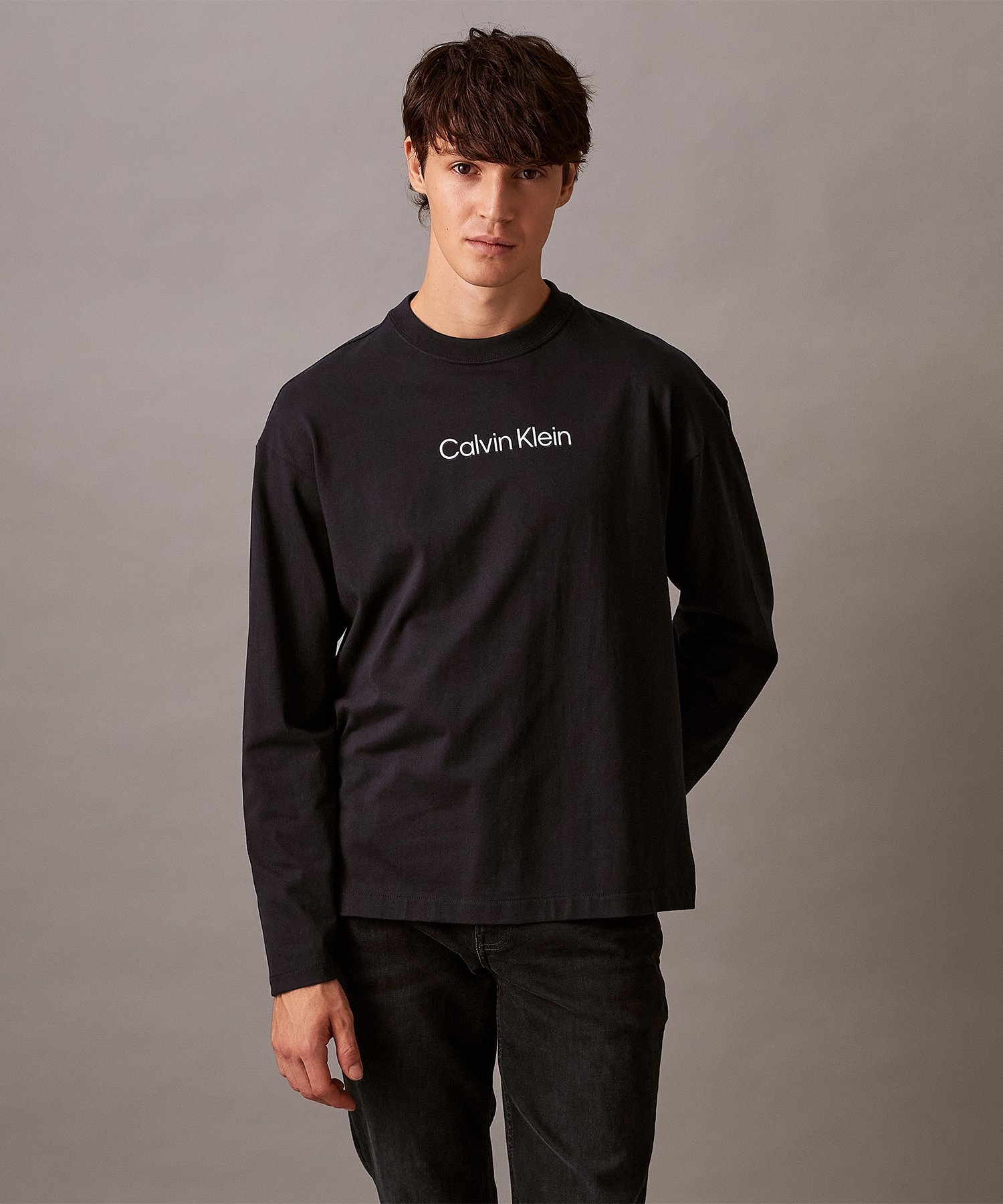 Футболка с длинным рукавом свободного кроя Calvin Klein Calvin Klein J, Black Beauty