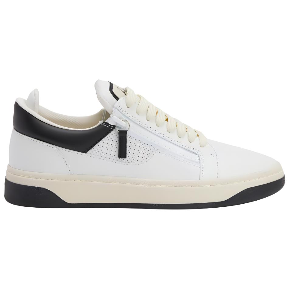 Кроссовки GZ94 с логотипом на заплатке Giuseppe Zanotti, белые — фото 2