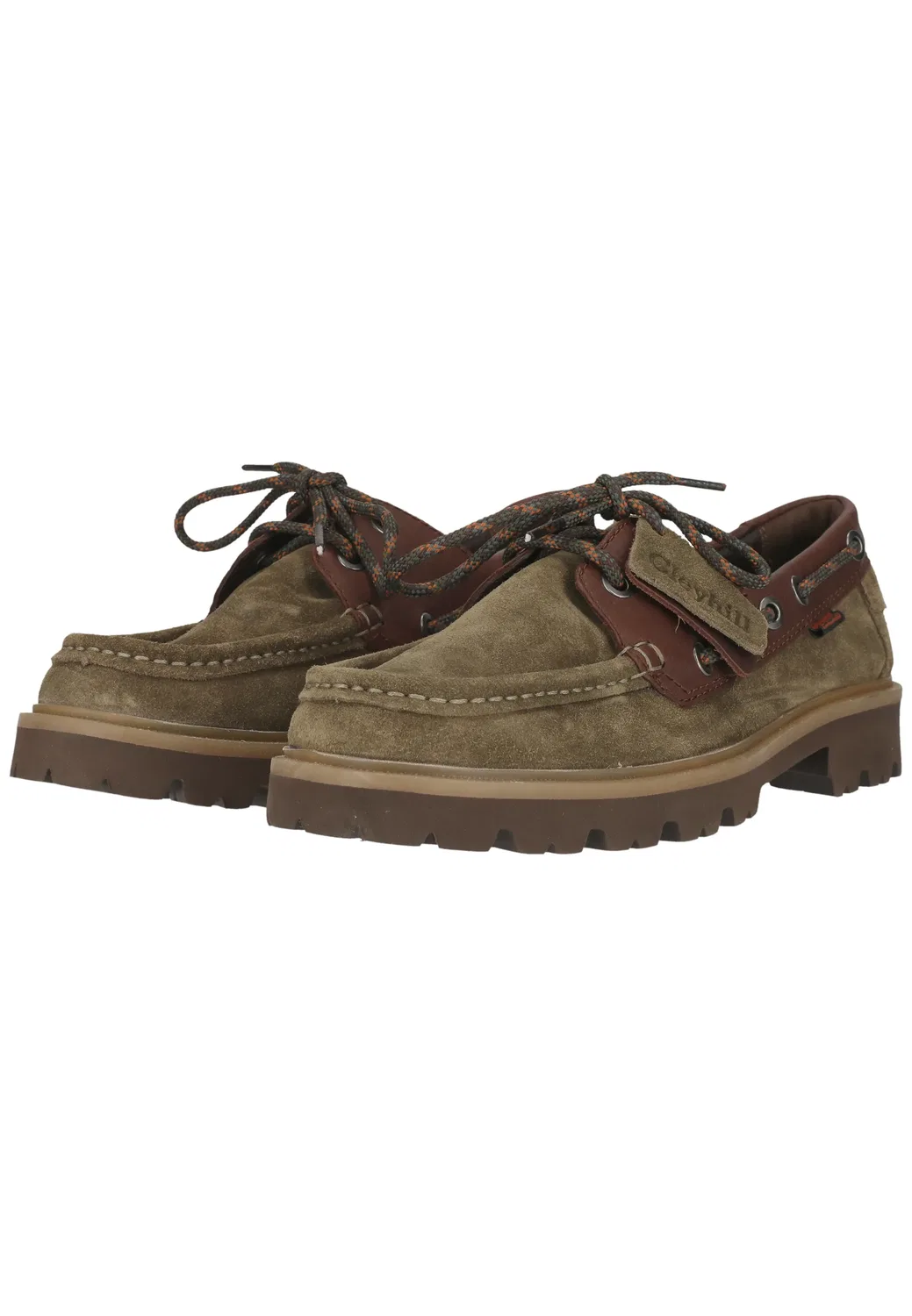 Снабженные шнурками туфли Cleyhill Boat, Clarks, оливковый комби — фото 2