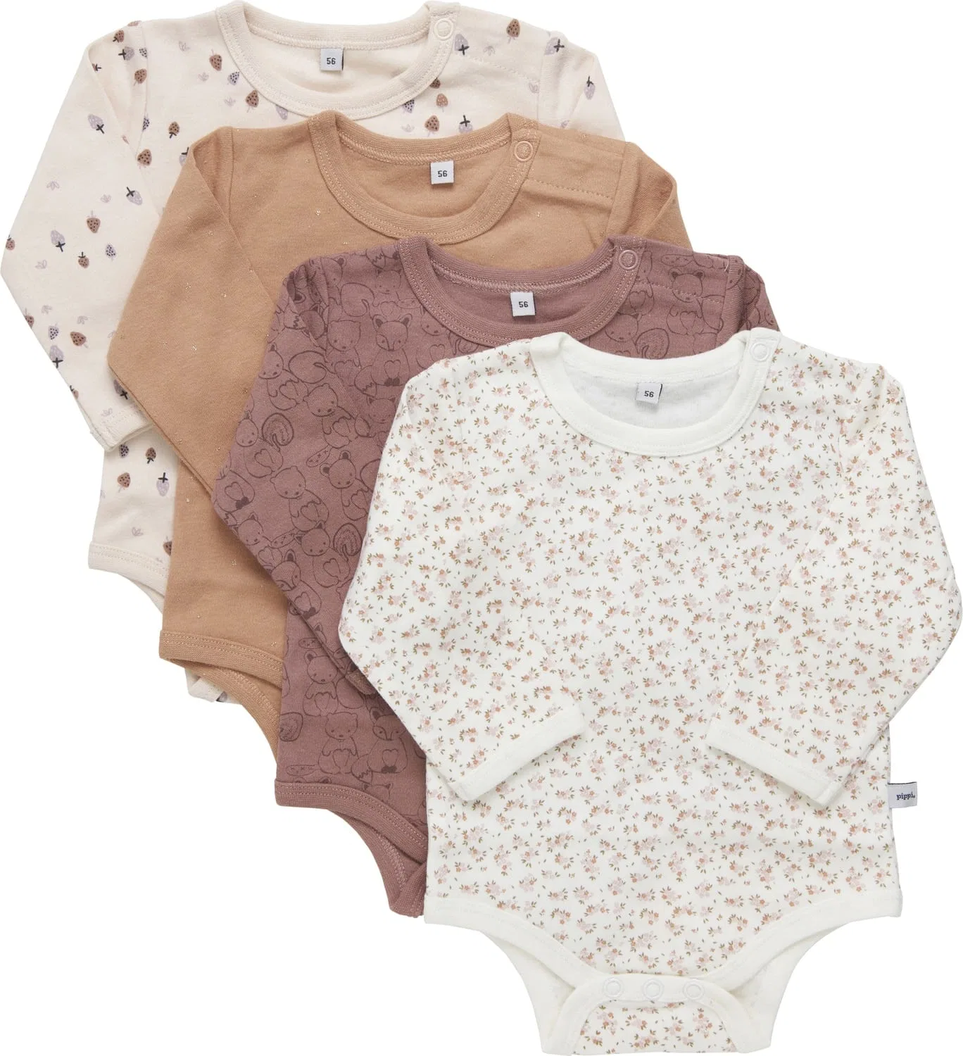 Боди длинный рукав мультиколор Pippi Babywear, мультиколор