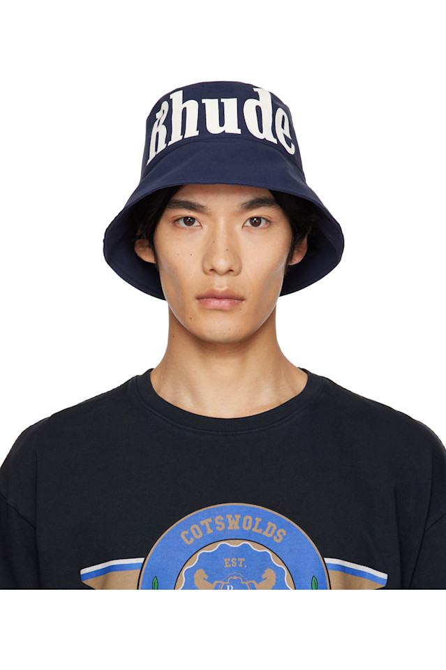 

Панама с логотипом ВМС Rhude, темно-синий/белый