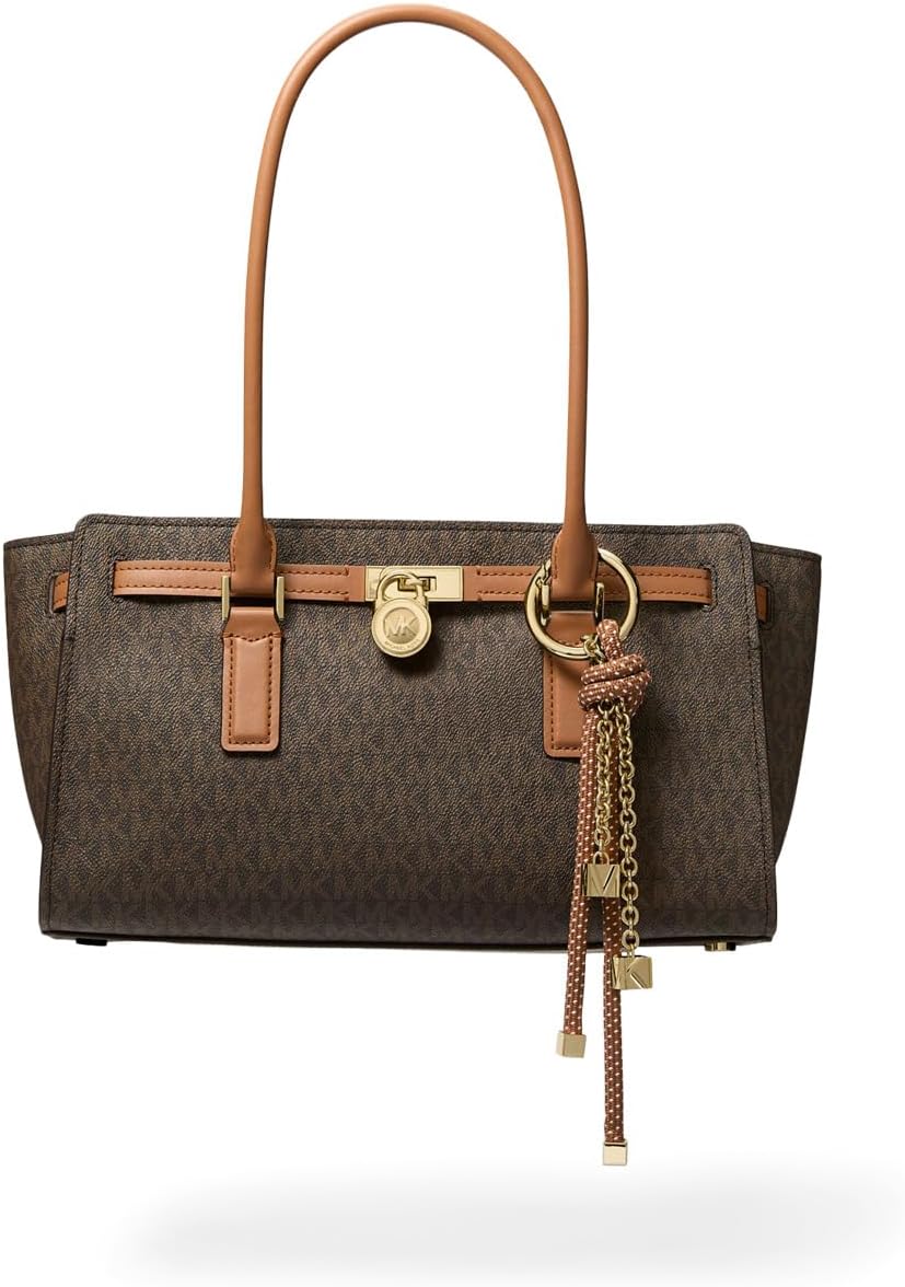 

Сумка-тоут MICHAEL Michael Kors Hamilton Moderne Small East West Shoulder Tote W/ Charm, цвет Brown/Acorn