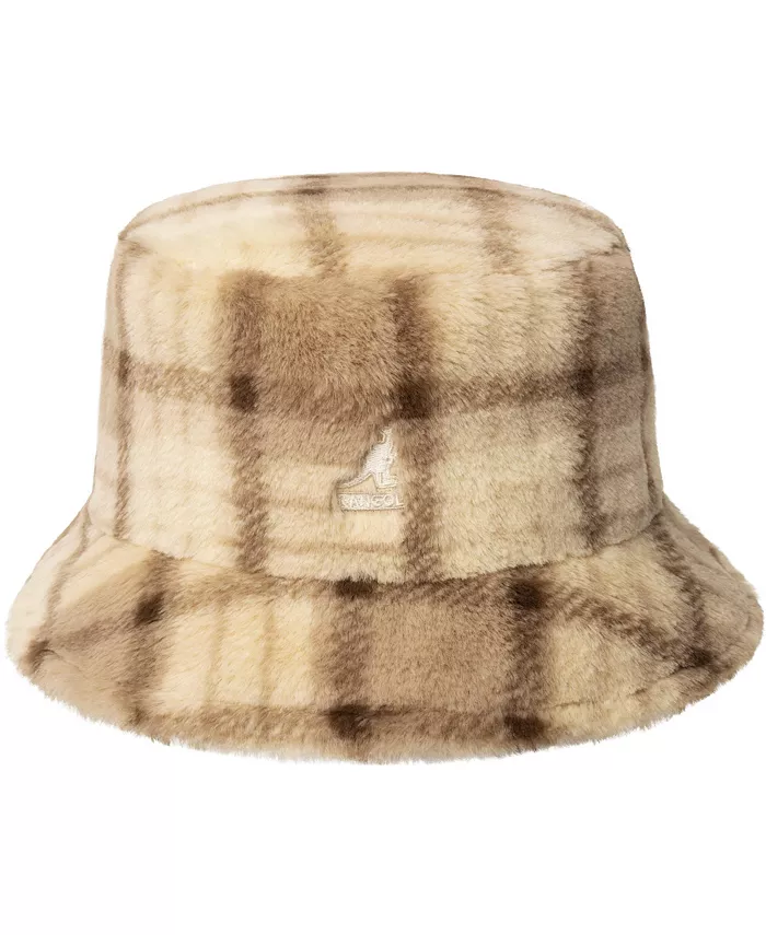 

Мужская шапка-ведро из искусственного меха Kangol, загар/бежевый