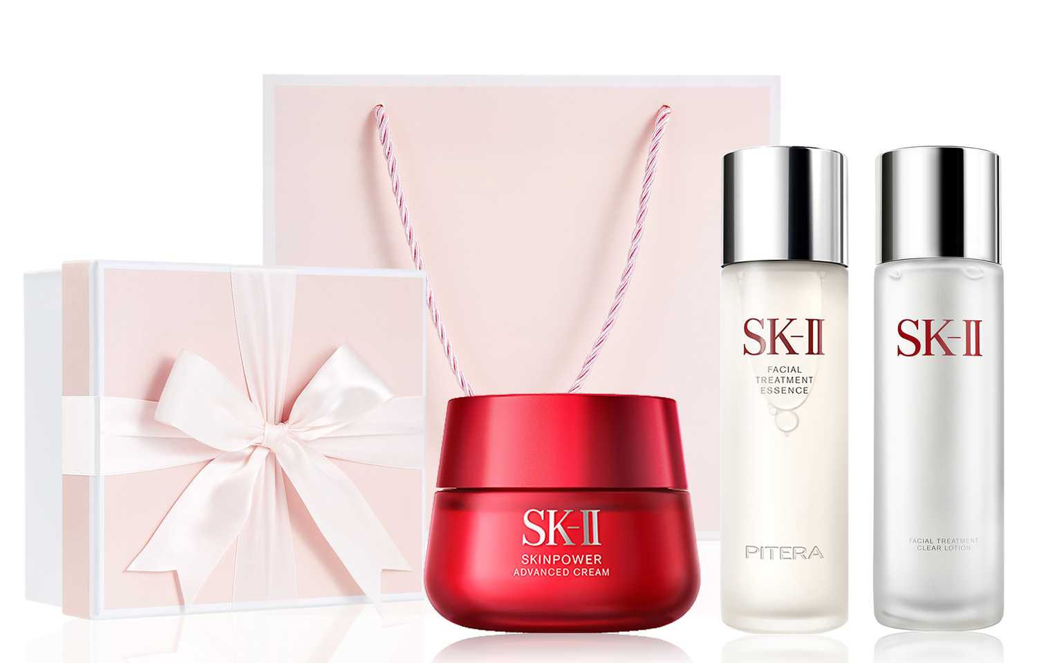 Наборы для ухода за кожей SK-II Pitera: Facial Treatment Essence, Facial Treatment Clear Lotion, Skinpower Advanced Cream и GenOptics Ultraura Essence Serum — фото 3