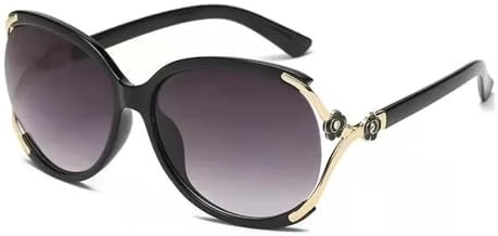 

Новые солнцезащитные очки с большой круглой оправой и защитой от УФ-излучения UV400 для женщин. Модные солнцезащитные очки для женщин, идеально подходящие для вождения MTZJH, Black Gray