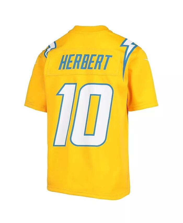 Джерси Big Boys Justin Herbert Gold Los Angeles Chargers Inverted Team Game Nike — фото 4