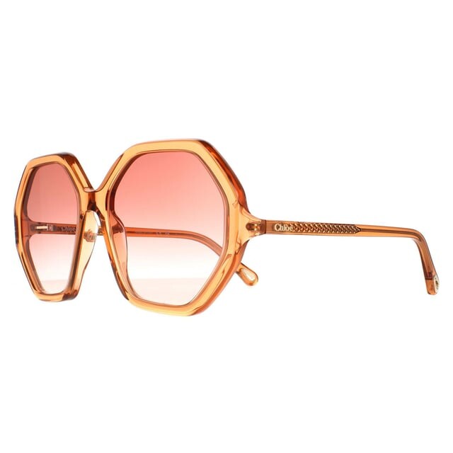 Chloe круглый женский кристально-розовый градиент ch0008s ester Chloé, оранжевый — фото 2