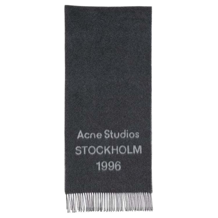 

Шарф с жаккардовым принтом и бахромой Acne Studios
