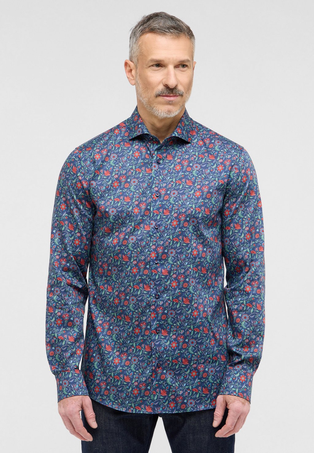 

Рубашка TWILL Eterna, темно-синий