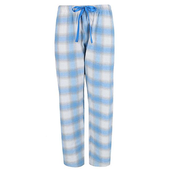 

Женские брюки из фланели в клетку с открытым низом Bottoms Out, Blue And White