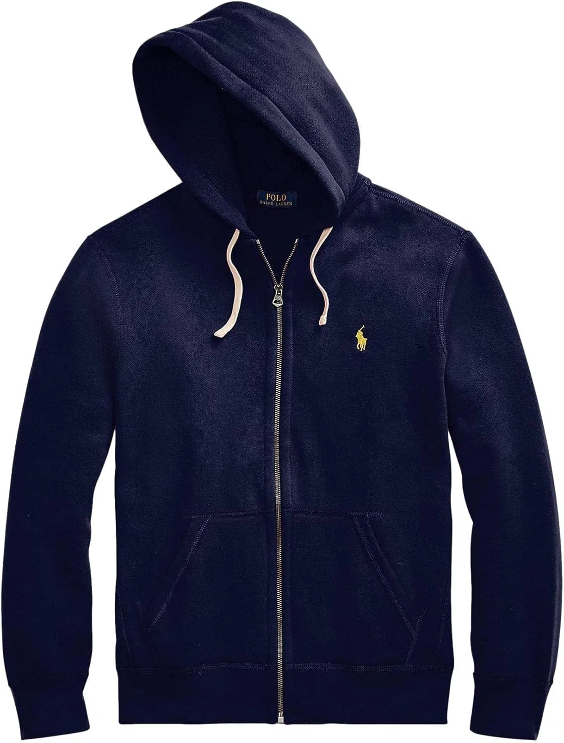 POLO RALPH LAUREN Большая и высокая классическая флисовая толстовка на молнии, синий