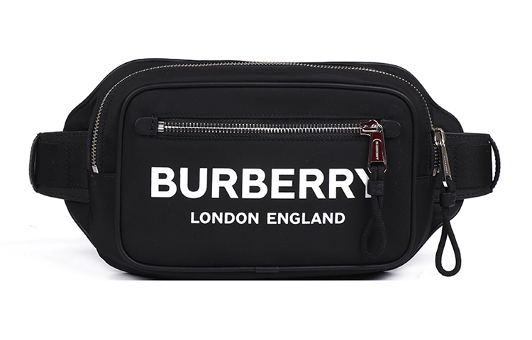 

Burberry Нейлоновая сумка через плечо, сумка-слинг, поясная сумка, обычная мужская, черная